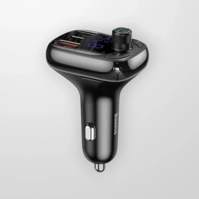 Зарядно за кола BASEUS T TUPED WIRELESS MP3 CHAGER PPS QUICK CHARGER
