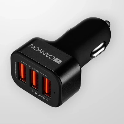 Зарядно за кола CANYON CNE-CCA06B 3.1A 3-Port USB CAR CHARGER