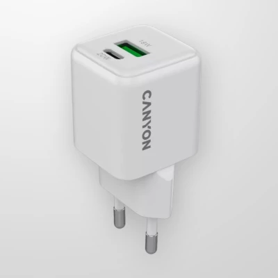 Зарядно CANYON CNS-CUW20AC 20W USB-C + USB-A GAN CU20AC