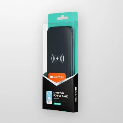 Преносима батерия CANYON CNS-TPBW8B LI-POLYMER 8000mAh