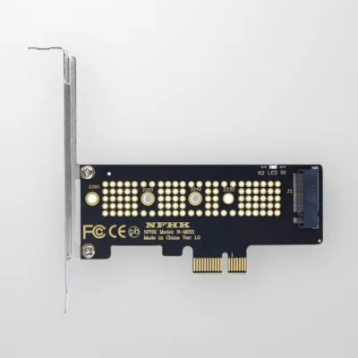 Преходник AMPCOM M.2 NVME SSD към PCIe 4.0 Adapter Card, 64Gbps SSD PCIe 4.0 X4 Expansion Card