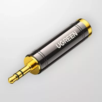 Преходник UGREEN adapter 3.5mm audio adapter M - 6.35mm mini jack F gray