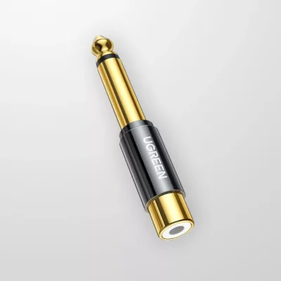 Преходник UGREEN 6.35mm jack adapter M - RCA F gold