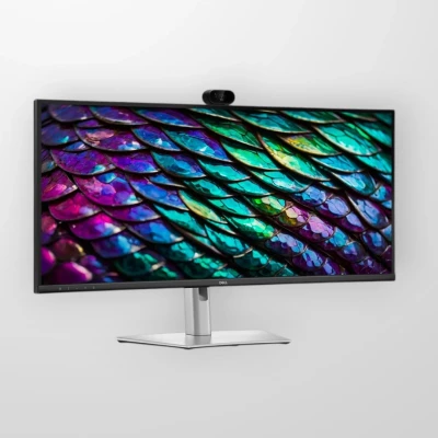 Monitor DELL P3426WEB Curved (3800R) 34", 3440x1440 WQHD 100Hz, IPS Antiglare, 21:9, 1500:1, 350 cd/m2, 8ms/5ms, 178/178, DP, HDMI, 2xUSB-C (90W+15W), USB-B, 3xUSB-A, RJ-45, Speakers, Cam + Mic, Tilt, Swivel, Slant, Height Adjust, 3Y