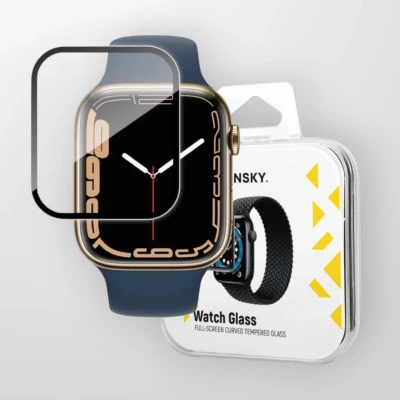 Стъклен протектор за Apple Watch 7+8 45 mm Wozinsky black