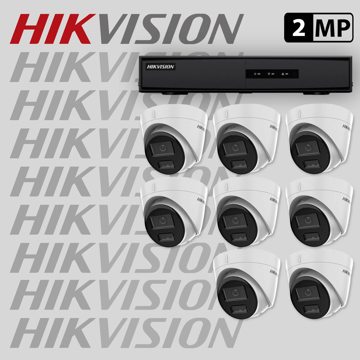 Комплект за видеонаблюдение HIKVISION с 8 IP камери + рекордер 8IP-2MP-SET5 — 1