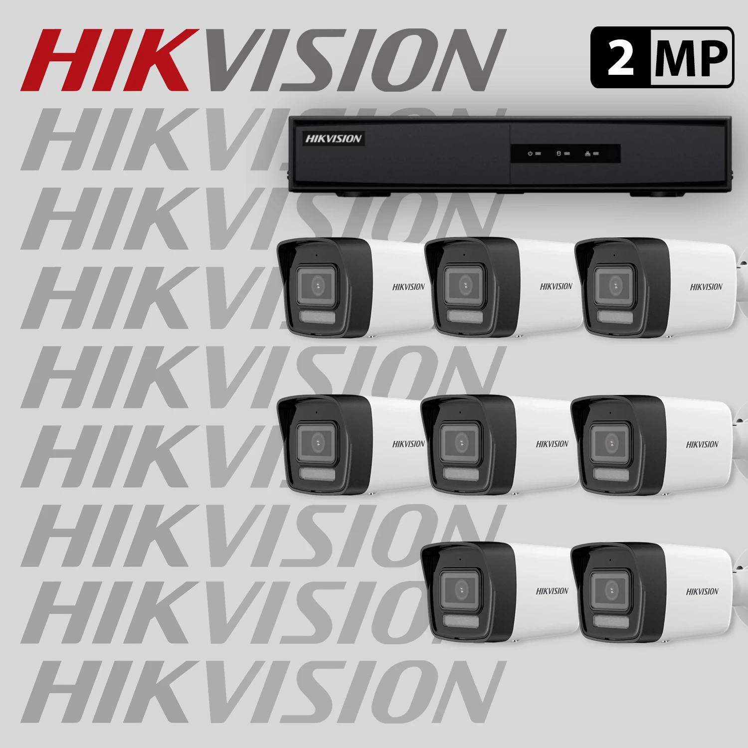 Комплект за видеонаблюдение HIKVISION с 8 IP камери + рекордер 8IP-2MP-SET6