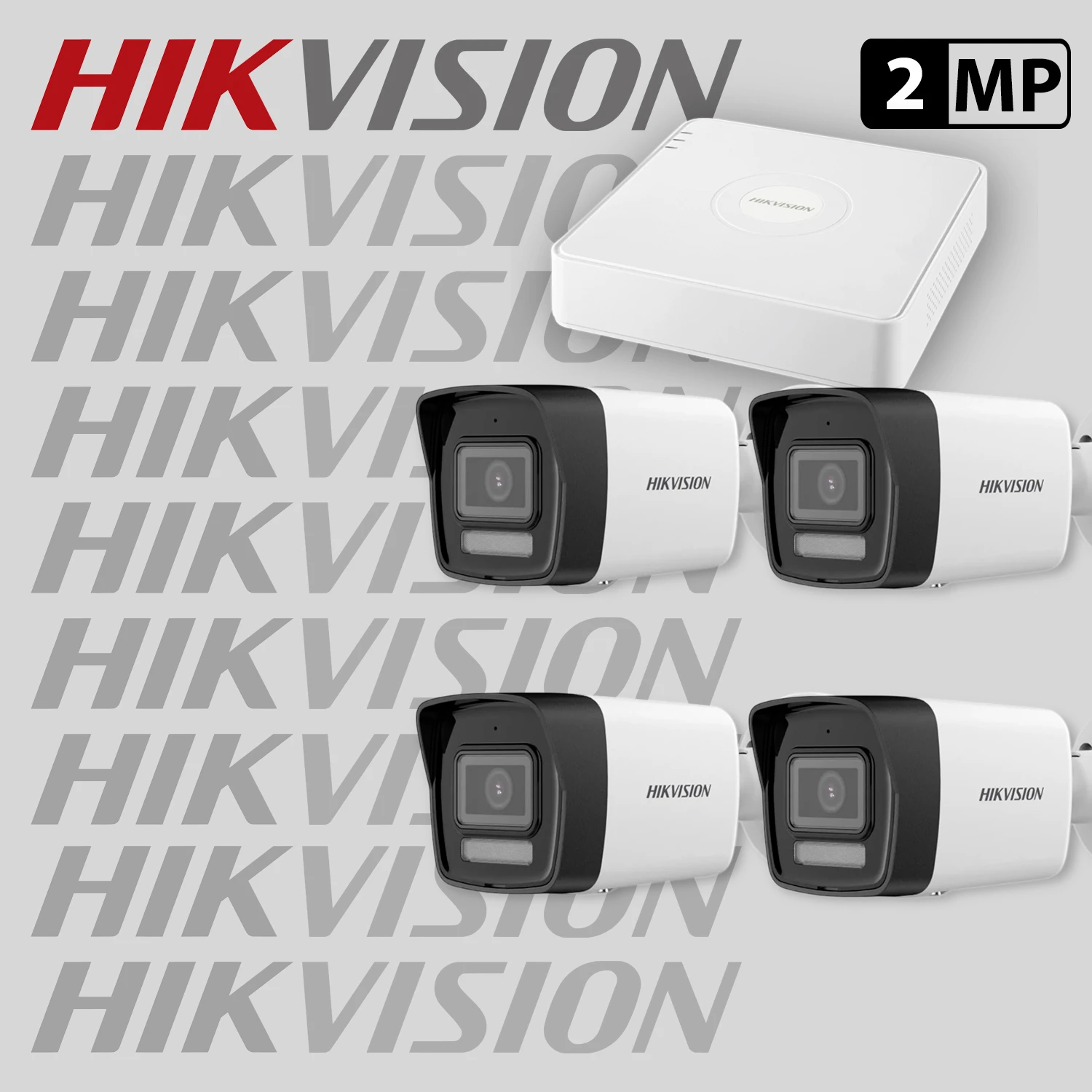 Комплект за видеонаблюдение HIKVISION с 4 IP камери + рекордер 4IP-2MP-SET6