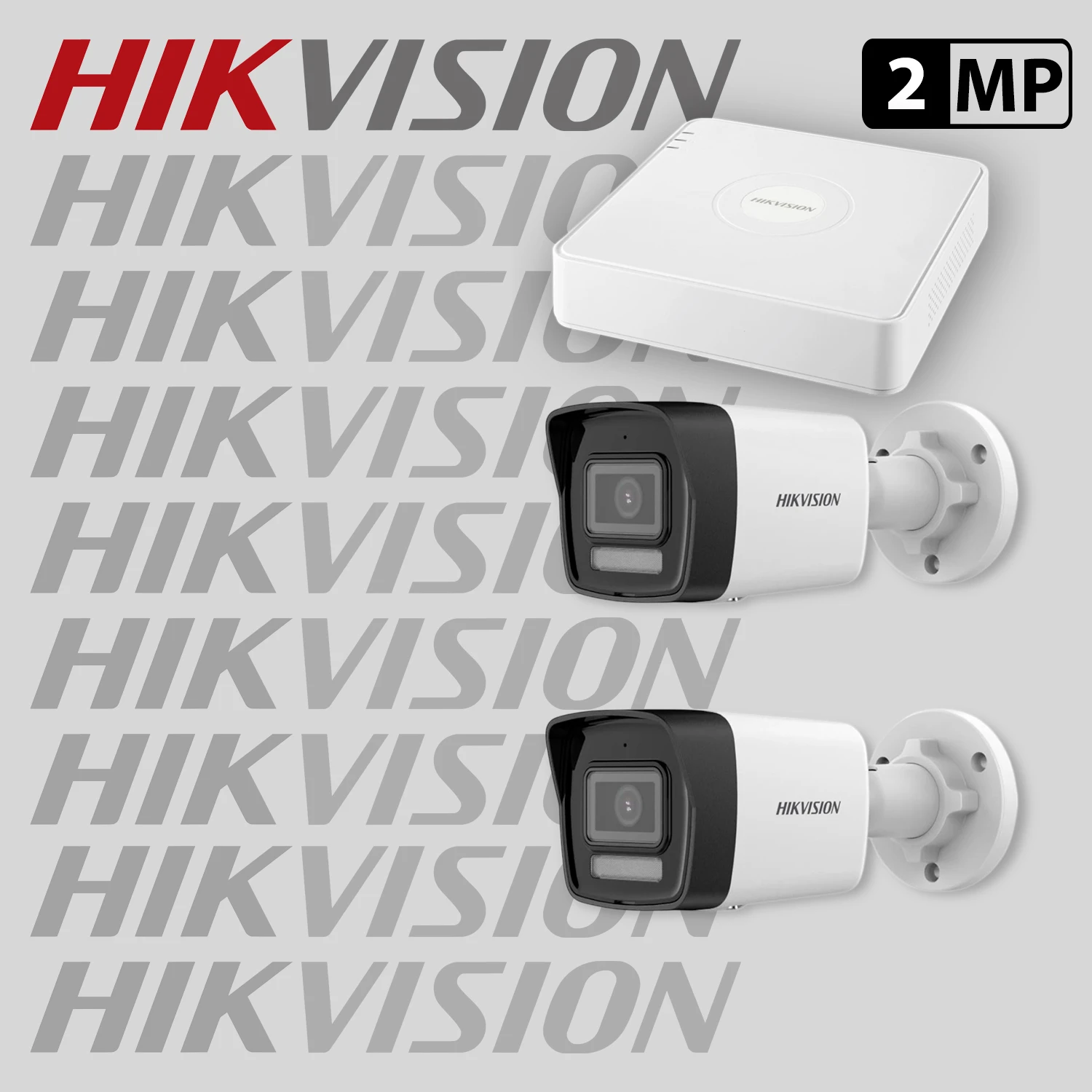 Комплект за видеонаблюдение HIKVISION с 2 IP камери + рекордер 2IP-2MP-SET6