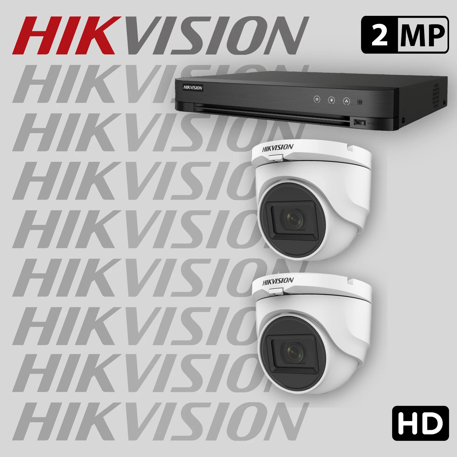 Комплект за видеонаблюдение HIKVISION с 2 HD камери + рекордер 2HDV2-2MP-SET