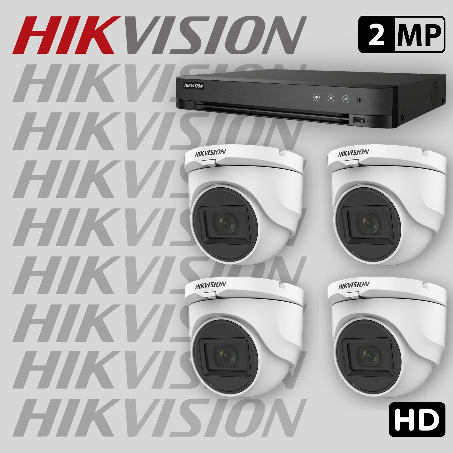 Комплект за видеонаблюдение HIKVISION с 4 HD камери + рекордер 4HDV2-2MP-SET