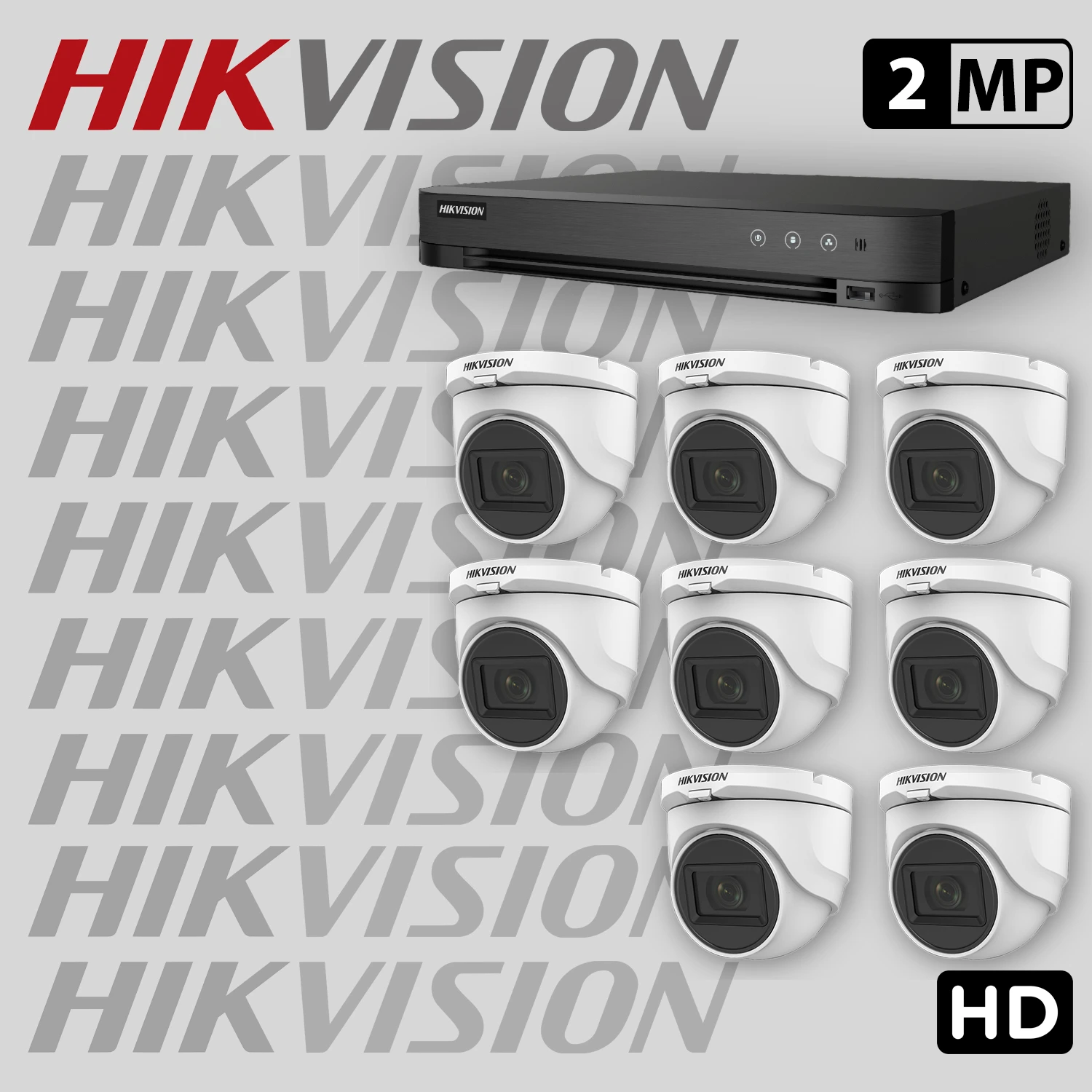 Комплект за видеонаблюдение HIKVISION с 8 HD камери + рекордер 8HDV2-2MP-SET — 1