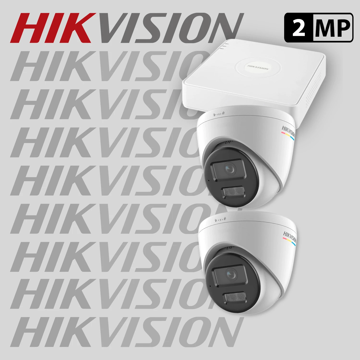 Комплект за видеонаблюдение Hikvision ColorVu с 2 IP камери с микрофон + рекордер 2IP-2MP-SET