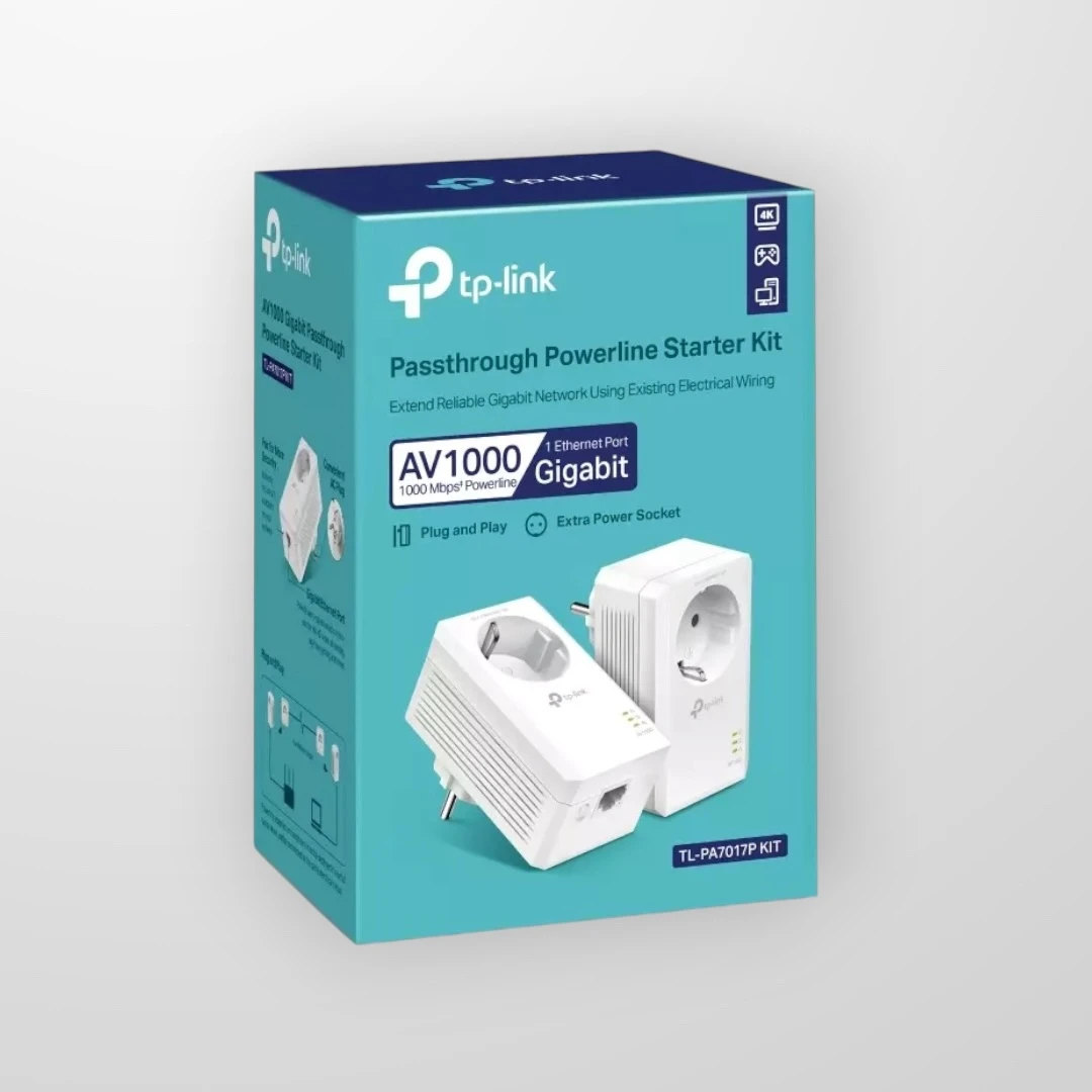 Poweline адаптер TP-LINK TL-PA7017P KIT AV1000 Gigabit